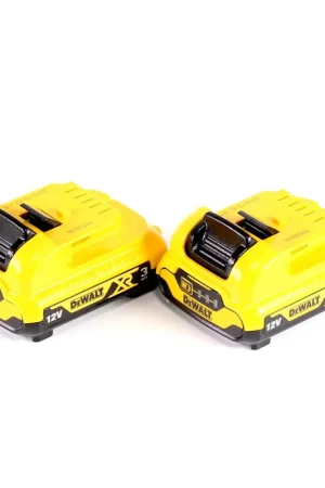 Dernier Modèle DeWalt Set 12V - 2x Batteries DCB 124 3,0Ah Li-Ion XR