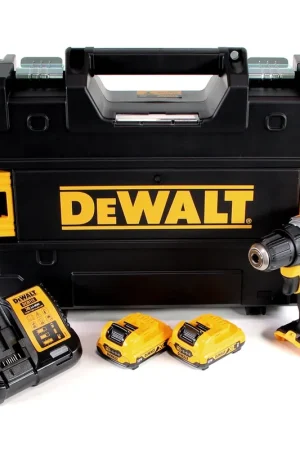 DeWalt DCD701D2 Perceuse-Visseuse sans fil 12V 57,5Nm Brushless + 2x Batteries 2,0Ah + Chargeur + 1x Coffret Paiement Sécurisé