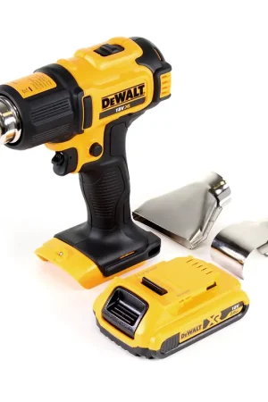 DeWalt DCE 530 N Pistolet à air chaud sans fil 18V 530C + 1x batterie 2,0Ah + réflecteur de surface - sans chargeur Expédié Aujourd'hui