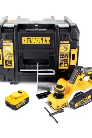 Promotion DeWalt DCP 580 NT Rabot sans fil 18V 82mm + 1x batterie 5,0Ah + TSTAK - sans chargeur