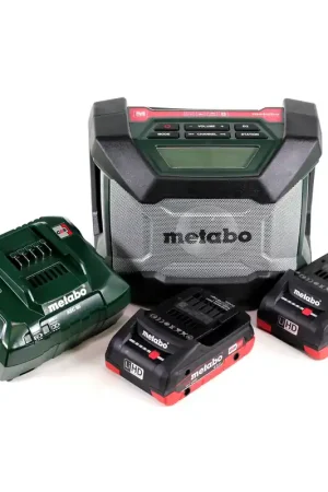 Meilleure Vente Radio de chantier à batterie Metabo R 12-18 BT (600777850) + 2x batteries 4,0 Ah + chargeur