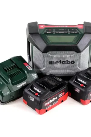 Radio de chantier à batterie Metabo R 12-18 BT (600777850) + 2x batteries 5,5 Ah + chargeur Nouvel Arrivage