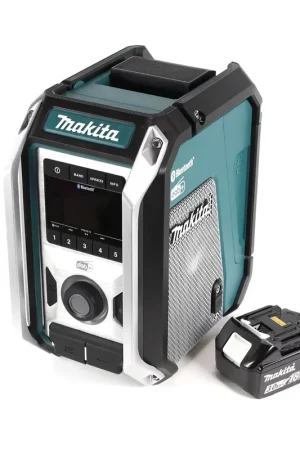 Makita DMR 115 F1 radio de chantier à batterie 12V - 18V Bluetooth DAB+ IP65 + 1x batterie 3,0 Ah, sans chargeur Affaire À Saisir