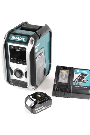 Quantité Limitée Makita DMR 115 RF1 radio de chantier à batterie 12V - 18V Bluetooth DAB+ IP65 + 1x batterie 3,0 Ah + chargeur