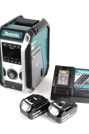 Makita DMR 115 RM radio de chantier à batterie 12V - 18V Bluetooth DAB+ IP65 + 2x batteries 4,0 Ah + chargeur Acheter En Ligne
