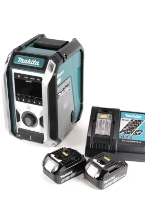 Vente Directe Makita DMR 115 RT radio de chantier à batterie 12V - 18V Bluetooth DAB+ IP65 + 2x batteries 5,0 Ah + chargeur