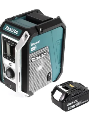 Prix Bas Makita DMR 115 G1 radio de chantier à batterie 12V - 18V Bluetooth DAB+ IP65 + 1x batterie 6,0 Ah, sans chargeur