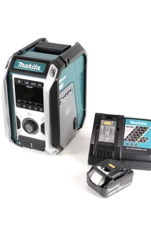 Makita DMR 115 RG1 radio de chantier à batterie 12V - 18V Bluetooth DAB+ IP65 + 1x batterie 6,0 Ah + chargeur Solde