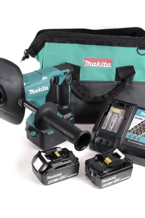 Mélangeur à batterie Makita DUT 131 RM 18 V sans balais + 2x batteries 4,0 Ah + chargeur + sac Certifié