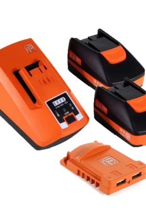 FEIN STARTER SET USB EDITION 18V - 2x Batteries 3,0Ah + Chargeur + USB Adaptateur batterie ( 92604315020 ) Produit De Marque
