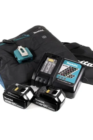 Couverture chauffante Makita DCB 200 RMA 14,4V - 18V 3 niveaux de chauffage Connexion USB + 2x batterie 4,0Ah + chargeur Petit Prix