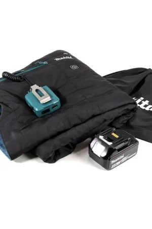 Couverture chauffante Makita DCB 200 T1A 14,4V - 18V 3 niveaux de chauffage Connexion USB + 1x batterie 5,0Ah - sans chargeur Bon Marché