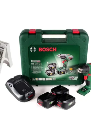 Acheter Direct Bosch PSR 1800 Li-2 Perceuse-visseuse sans fil 18 V + Coffret de transport + 3x Batteries 1.5 Ah + Chargeur ( 06039A3102 )
