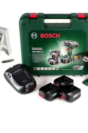 Acheter Direct Bosch PSR 1800 Li-2 Perceuse-visseuse sans fil 18 V + Coffret de transport + 3x Batteries 1.5 Ah + Chargeur ( 06039A3102 )