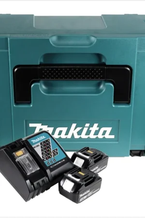 Jusqu'à Épuisement Des Stocks Makita Set de batterie Power Source avec 2x Batteries 3,0 Ah + Chargeur + Insert + Coffret Makpac 2