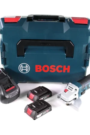 Bosch GWS 18-125 V-LI Meuleuse angulaire sans fil 18V 125mm + 2x batterie 2,0Ah + chargeur + L-Boxx Promotion Saisonnière