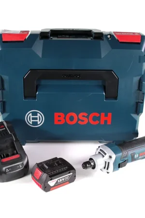 Pas Cher Meuleuse droite à batterie Bosch GGS 18 V-LI 18V + 1x batterie 3,0Ah + chargeur + L-Boxx