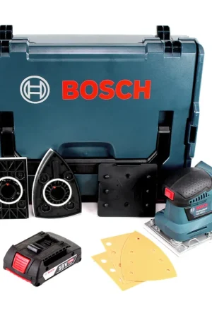 Bosch GSS 18V-10 Ponceuse vibrante sans fil 18V + 1x batterie 2,0Ah + L-Boxx - sans chargeur Bon Plan