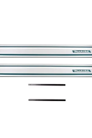 Top Vente Makita Set de 2 Rails de guidage pour scies 1000mm + 2x Jonctions pour rail de guidage