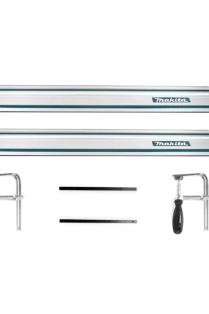 Solde Makita Set de 2 Rails de guidage pour scies 1000mm + 2x Jonctions pour rail de guidage + 2x Serre-joints