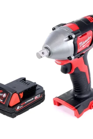 Usine Directe Clé à chocs sans fil Milwaukee M18 BIW12-201 18 V 240 Nm 1/2" + 1x batterie 2,0 Ah - sans chargeur