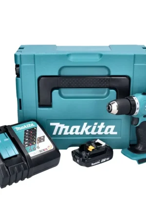 Vente Flash Makita DDF 453 RA1J Perceuse-visseuse sans fil 18 V 42 Nm + 1x batterie 2,0 Ah + chargeur + Makpac