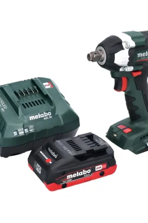 Visseuse à chocs sans fil Metabo SSW 18 LT 300 BL 18 V 300 Nm 1/2" sans balai + 1x batterie 4,0 Ah + chargeur Prix Promo