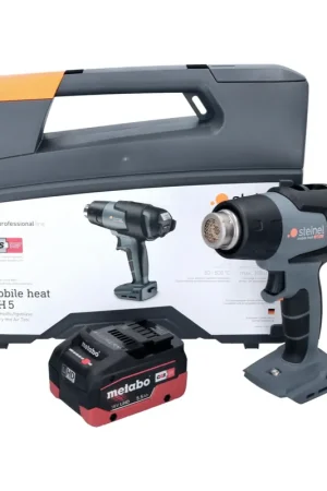 Vente Directe Steinel mobile heat MH5 Pistolet à air chaud sans fil 50 - 500 °C 18V - CAS + 1x Batterie 5,5 Ah + Coffret - sans chargeur