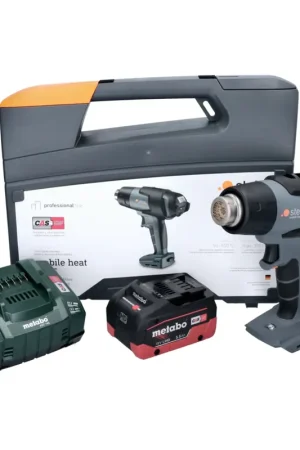 Commander Vite Steinel mobile heat MH 5 Pistolet à air chaud 18 V 50 - 500 °C CAS (068233) + 1x Batterie 5,5 Ah + Chargeur + Coffret de transport
