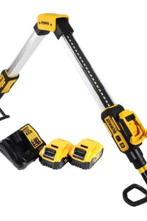 DeWalt DCL 045 P2 Lampe LED sans fil 1700 lm pour capot, 12/18 V + 2x Batteries 5,0 Ah + Chargeur + Support rotatif 0-360 degrés Prix Cassé