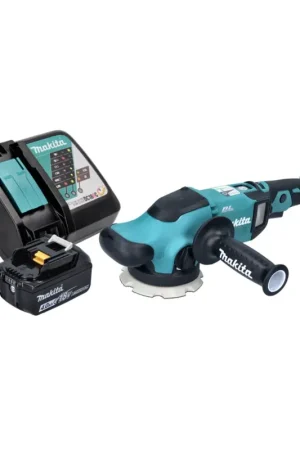 Makita DPO 500 RM1 polisseuse excentrique sur batterie 18 V 125 mm sans balais + 1x batterie 4,0 Ah + chargeur Remise