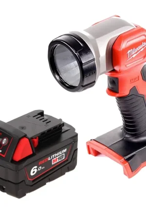Milwaukee M18 TLED Lampe torche LED + 1x Batterie 6,0 Ah - sans chargeur Retour Gratuit