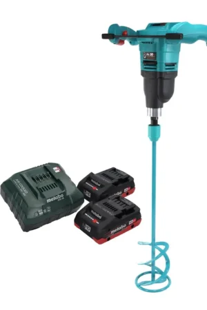 Batteur à main à batterie Collomix Xo 20 NC 18 V 40 l + agitateur WK 140 HF 140 mm + 2x batterie 4,0 Ah + chargeur Prix Cassé
