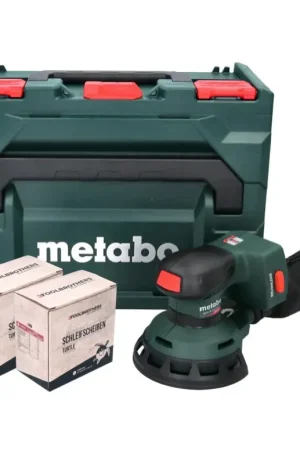Haute Qualité Metabo SXA 18 LTX 125 BL Ponceuse excentrique sans fil 125mm 18V Brushless + 2x Sets de ponçage Toolbrothers TURTLE + Coffret metaBOX - sans batterie, sans chargeur (600146840)