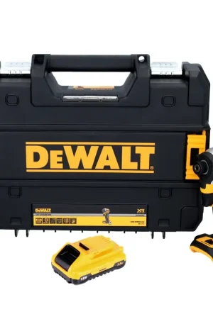 Prix Bas Clé à chocs sans fil DeWalt DCF 850 18 V 205 Nm 1/4" sans balais + 1x batterie 3,0 Ah + TSTAK - sans chargeur