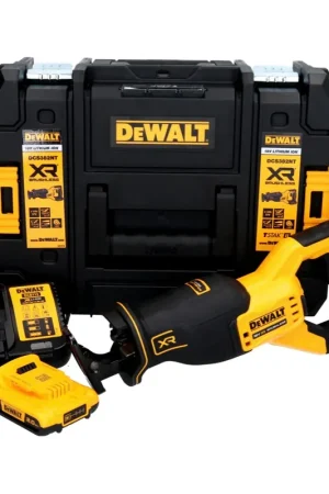 Achat Immédiat Scie alternative à batterie DeWalt DCS 382 D1T 18 V sans balais + 1x batterie 2,0 Ah + chargeur + TSTAK