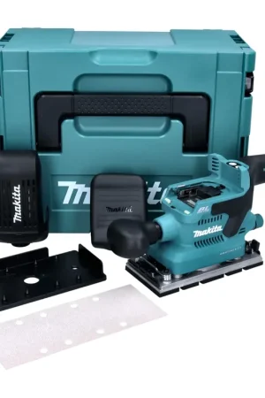 Vente Directe Makita DBO 380 ZJ Ponceuse vibrante sans fil 18 V - 93 x 185 mm - Brushless + Makpac - sans batterie, sans chargeur