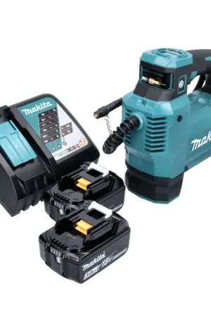 Makita DMP 181 RF Gonfleur sans fil 11,1 bar 18 V + 2x Batteries 3,0Ah + Chargeur Commander Vite