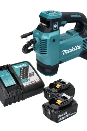 Affaire À Saisir Makita DMP181RT Compresseur/Gonfleur sans fil 11,1bar 18V + 2x Batteries 5,0 Ah + Chargeur
