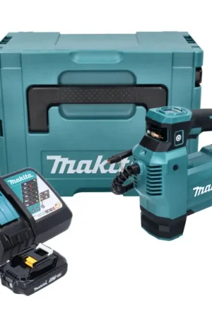 Makita DMP 181 RA1J Compresseur sur batterie 18 V 11,1 bar + 1x batterie 2,0 Ah + chargeur + Makpac Prix Réduit
