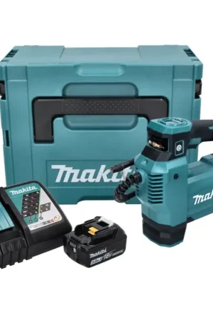 Makita DMP181RT1J Compresseur/Gonfleur sans fil 11,1 bar 18V + 1x Batterie 5,0 Ah + Chargeur + Coffret Makpac Offre Limitée