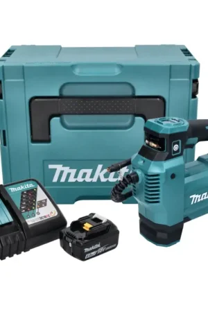 Jusqu'à Épuisement Des Stocks Makita DMP 181 RG1J Gonfleur sans fil 11,1 bar 18 V + 1x Batterie 6,0Ah + Chargeur + Coffret Makpac