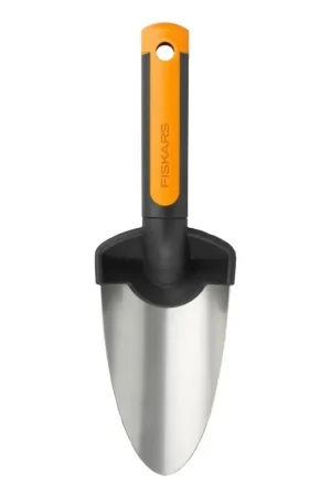 Fiskars Truelle à fleurs Premium Pelle / Pelle à main / Pelle de jardin / Truelle de plantation 320 mm (1000726) Solde