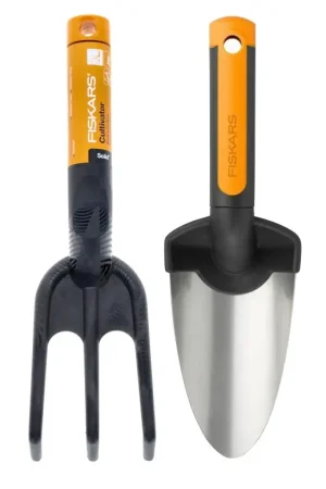 Fiskars – ensemble griffe de jardin solide + truelle à fleurs, pelle Premium Jusqu'à Épuisement Des Stocks