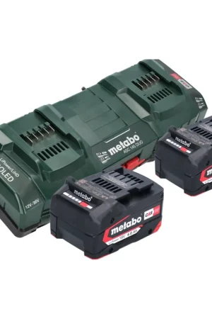 Bon Plan Metabo Set de base 2x batterie Li-Power 18 V 4,0 Ah CAS Li-Ion ( 2x 625027000 ) + ASC 145 DUO double chargeur rapide ( 627495000 )