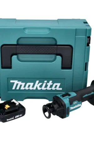 Solde Makita DCO 181 A1J Trancheuse rotative sans fil 18 V 32000 tr/min Brushless + 1x batterie 2,0 Ah + Makpac - sans chargeur