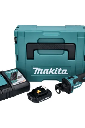 Makita DCO 181 RA1J Trancheuse rotative sans fil 18 V 32000 tr/min Brushless + 1x batterie 2,0 Ah + chargeur + Makpac Prix Bas