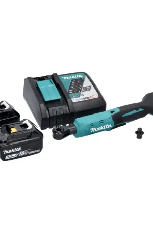 Makita DWR 180 RF Visseuse à cliquet sans fil 18 V 47,5 Nm 1/4'' 3/8'' + 2x batterie 3,0 Ah + chargeur Pas Cher