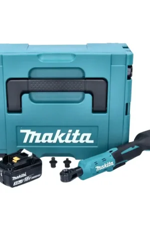 Makita DWR 180 F1J Visseuse à cliquet sans fil 18 V 47,5 Nm 1/4'' 3/8'' + 1x batterie 3,0 Ah + Makpac - sans chargeur Jusqu'à Épuisement Des Stocks