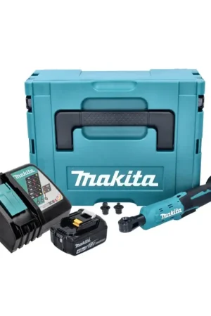Makita DWR 180 RM1J Visseuse à cliquet sans fil 18 V 47,5 Nm 1/4'' 3/8'' + 1x batterie 4,0 Ah + chargeur + Makpac Authentique